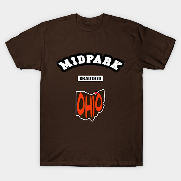 ☄️ Middleburg Hts Ohio Strong, Ohio Map, Grad 1970, City Pride T-Shirt by Pixoplanet